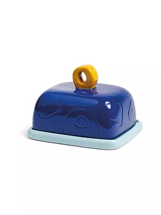 &K AMSTERDAM | Butterdose SKIZZE Blau | rosa