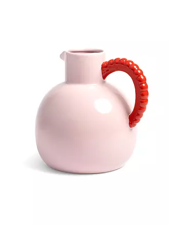 &K AMSTERDAM | Krug 2,5l PERLE Weiss/Gruen | rosa