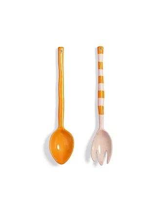 &K AMSTERDAM | Salatbesteck 27,5cm BOAVISTA Orange | gelb