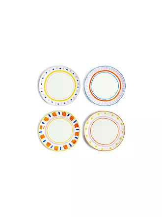 &K AMSTERDAM | Teller Set 4tlg. 21,5cm  BOAVISTA Bunt | bunt