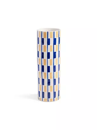 &K AMSTERDAM | Vase CLASH OBLONG Bunt | blau