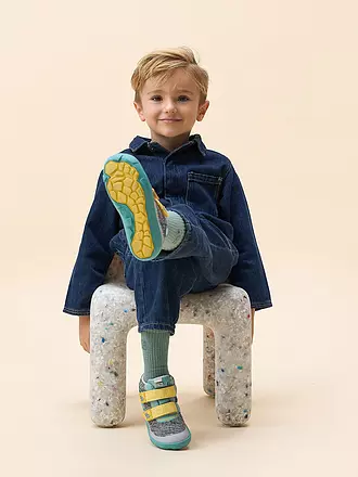 AFFENZAHN | Kinder Barfußschuhe - Übergangsschuhe KNIT HAPPY Hase | petrol