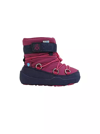 AFFENZAHN | Kinder Barfußschuhe - Stiefel SNOWY Flamingo | lila