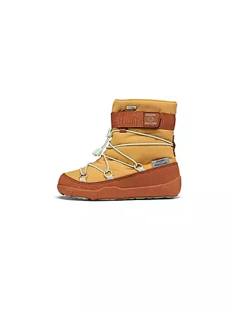 AFFENZAHN | Kinder Barfußschuhe - Stiefel SNOWY Flamingo | beige