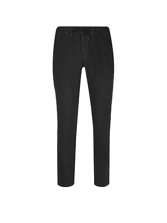 ALBERTO | Leinenhose HOUSE Tapered Fit | schwarz