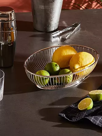 ALESSI | Drahtkorb oval 28cm | silber