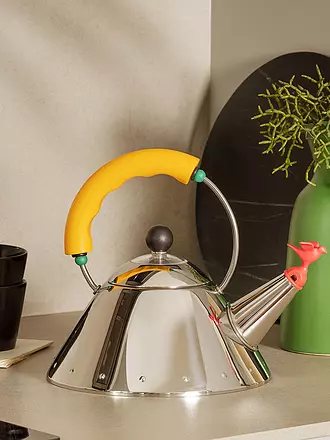 ALESSI | Wasserkessel 1l Edelstahl / Gelb | silber