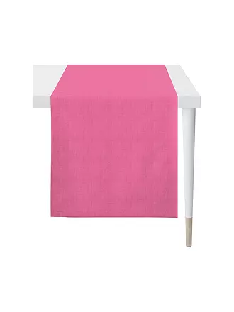 APELT | Tischläufer Uni ARIZONA 44x140cm Pink | mint