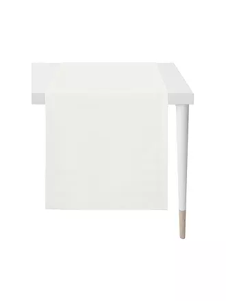 APELT | Tischläufer Uni OUTDOOR 48x140cm Mint | weiss