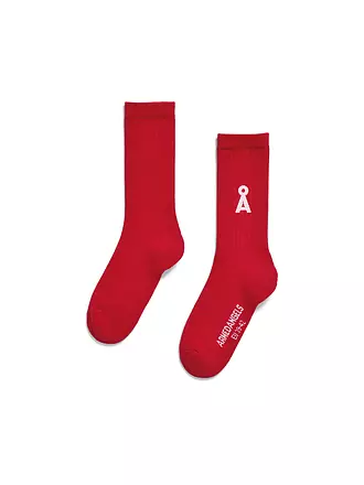 ARMEDANGELS | Socken SAAMUS BOLD oatmilk lavender | rot