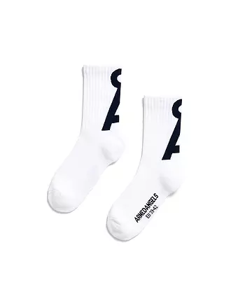 ARMEDANGELS | Socken SAAMUS sand stone-summer orange | weiss