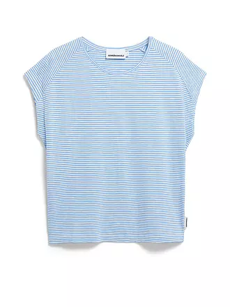ARMEDANGELS | T-Shirt ONELIAA LOVELY STRIPES | hellblau
