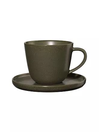 ASA SELECTION | Kaffeetasse mit Untertasse 0,25l Coppa Nori | olive