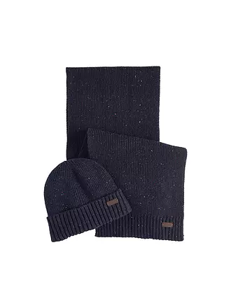 BARBOUR | Geschenkset 2-teilig Schal und Mütze CARLTON | olive