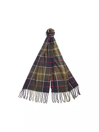 BARBOUR | Geschenkset 2-teilig Schal und Mütze SWINTON CHRISTMAS | olive
