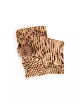 BARBOUR | Geschenkset Beanie und Schal SALTBURN | schwarz