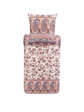 BASSETTI | Satin Bettwäsche GENOVEVA 70x90cm/140x200cm hellgruen | rosa