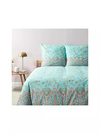 BASSETTI | Satin Bettwäsche INDIAN ROSES 70x90cm/140x200cm Mint | mint