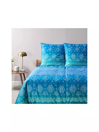 BASSETTI | Satin Bettwäsche KERALA 2x 70x90cm / 200x200cm | grün