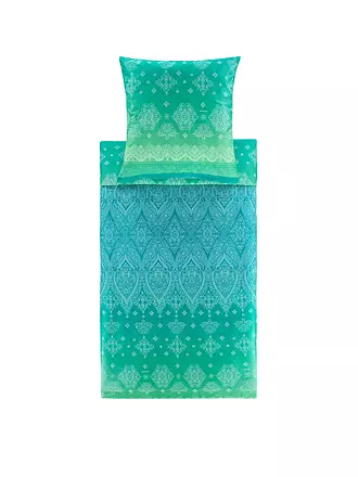 BASSETTI | Satin Bettwäsche KERALA 70x90cm/140x220cm Blau | grün