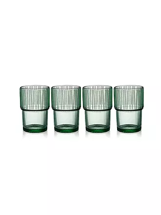 BITZ | Trinkglas KUSINTHA 4er Set 380ml Blau | hellgrün