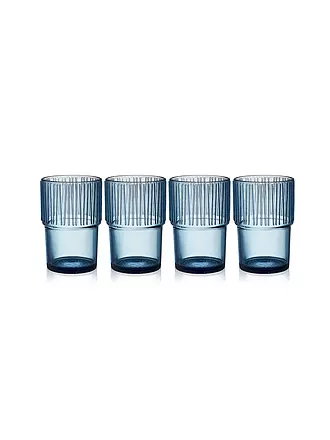 BITZ | Trinkglas KUSINTHA 4er Set 380ml Blau | hellgrün