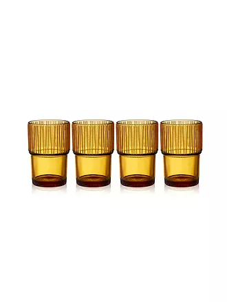 BITZ | Trinkglas KUSINTHA 4er Set 380ml Blau | orange
