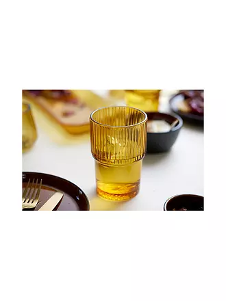 BITZ | Trinkglas KUSINTHA 4er Set 380ml Blau | orange