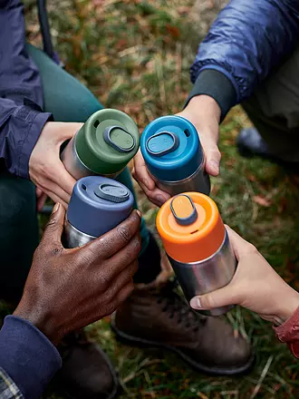 BLACK+BLUM | Thermosbecher - Edelstahlbecher to Go 340ml Olive/Edelstahl | orange