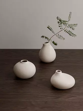 BLOMUS | Set Keramik Vasen NONA 3-teilig White | creme