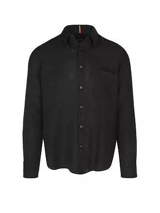 BOSS | Leinenhemd Regular Fit RELEGANT | schwarz