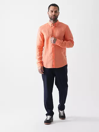 BOSS | Leinenhemd Slim Fit H-ROAN | dunkelblau