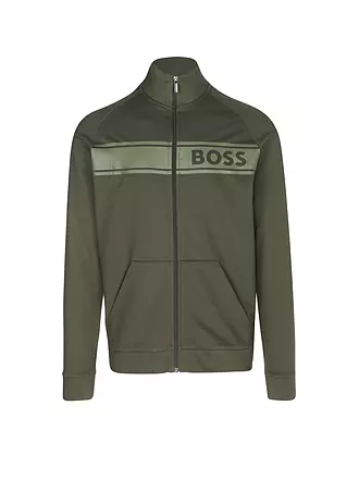 BOSS | Loungewear Jacke | dunkelgrün