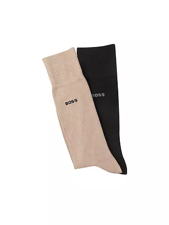 BOSS | Socken 2-er Pkg. black | beige