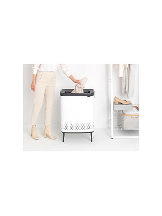 BRABANTIA | Wäschebox Bo 2x45l Weiss | schwarz