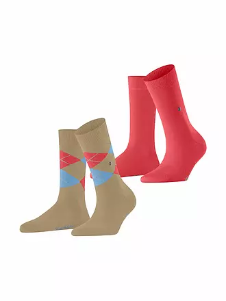 BURLINGTON | Damen Socken EVERYDAY 2-er Pkg 36-41  denim mel | beige