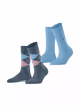 BURLINGTON | Damen Socken EVERYDAY 2-er Pkg 36-41  denim mel | beige