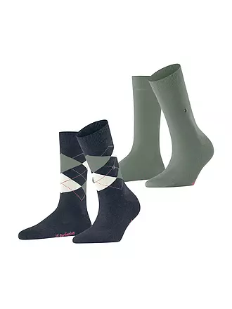 BURLINGTON | Damen Socken EVERYDAY 2-er Pkg 36-41 light grey | blau