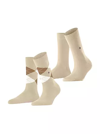 BURLINGTON | Damen Socken EVERYDAY 2-er Pkg 36-41 light grey | beige