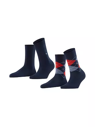 BURLINGTON | Damen Socken EVERYDAY 2-er Pkg 36-41 marine | grau