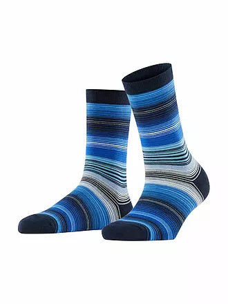 BURLINGTON | Damen Socken STRIPE 36-41  lblack | blau