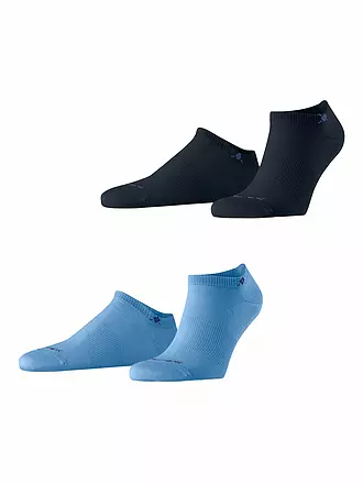 BURLINGTON | Herren Sneaker Socken EVERYDAY 2-er Pkg. 40-46 palm tree | blau
