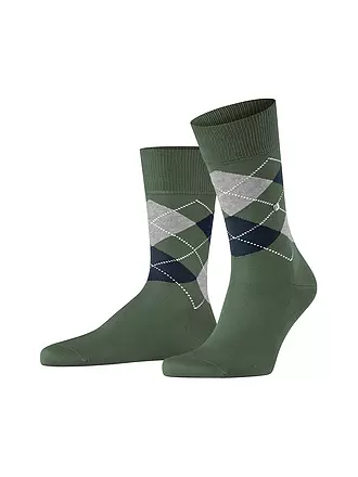 BURLINGTON | Herren Socken 40-46 MANCHESTER light grey melange | olive