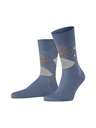 BURLINGTON | Herren Socken 40-46 MANCHESTER light grey | blau