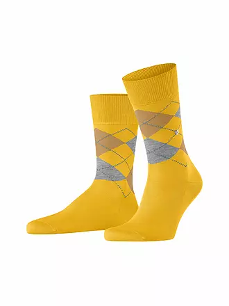 BURLINGTON | Herren Socken 40-46 MANCHESTER light grey | gelb