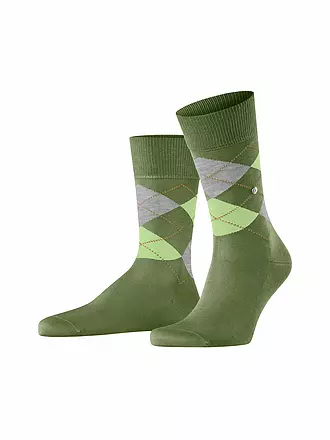 BURLINGTON | Herren Socken 40-46 MANCHESTER light grey | olive