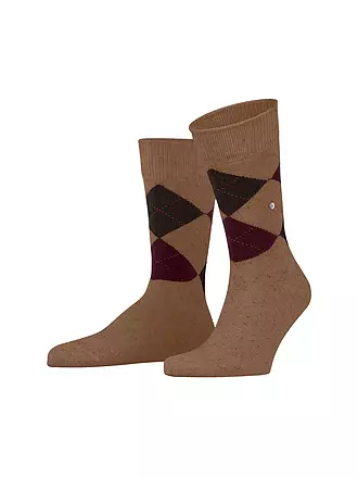 BURLINGTON | Herren Socken DUNDEE 40-46 merlot | camel