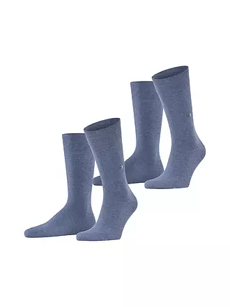 BURLINGTON | Herren Socken EVERYDAY 2-er Pkg. 40-46 anthracite mel. | blau