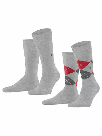 BURLINGTON | Herren Socken EVERYDAY 2-er Pkg. 40-46 anthracite mel. | hellgrau