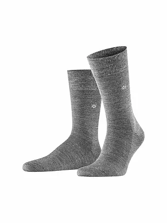 BURLINGTON | Herren Socken LEEDS 40-46 asphalt mel. | schwarz